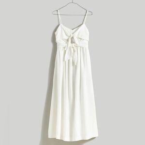 Madewell Double-Tie Cutout Sweetheart Midi Dress